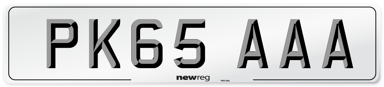 PK65 AAA Number Plate from New Reg